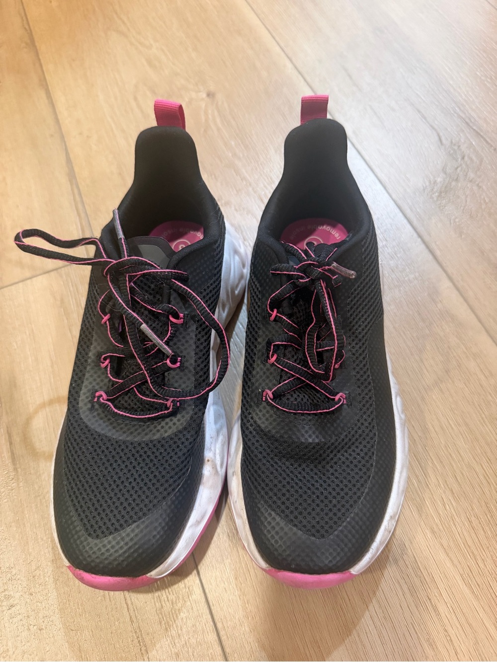 all in motion Black and Pink Girls Athletic Sneakers